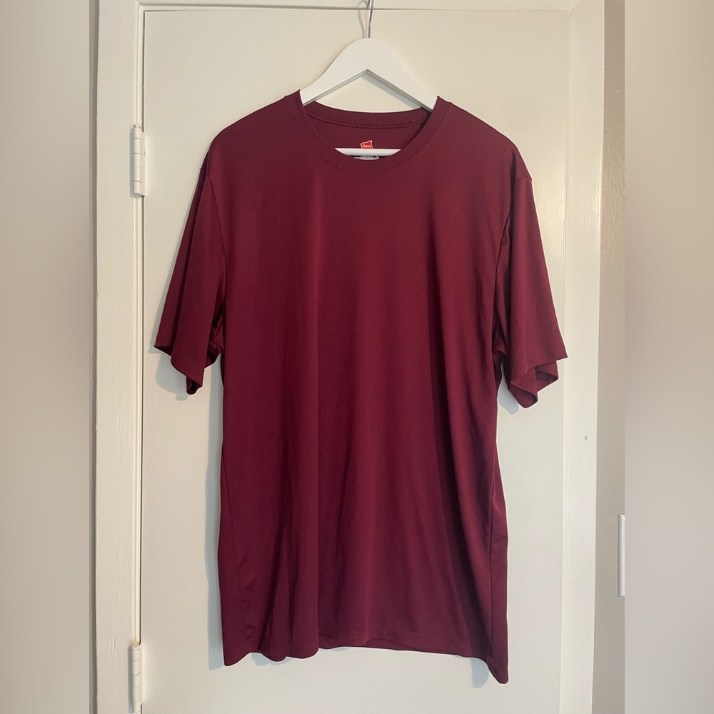 Hanes Burgundy Cool Dri T-Shirt